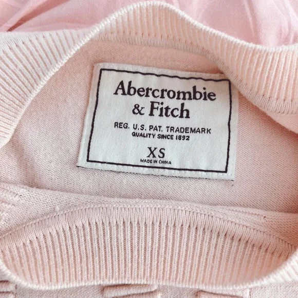 Abercrombie pink argyle / aran knit sweater - Picture 4 of 4